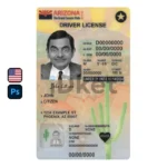 USA Arizona Driver License PSD Template