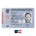 Austria ID Card PSD Template