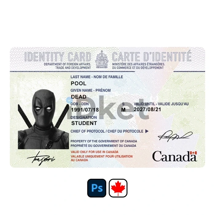 Canada-id-2 Canada ID Card PSD Template - Image 1