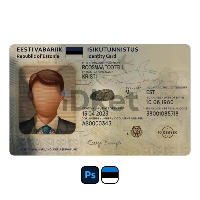 Estonia-id-3- Estonia ID Card PSD Template - Image 1