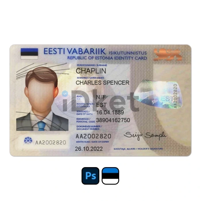 Estonia-id-4- Estonia ID Card PSD Template - Image 1