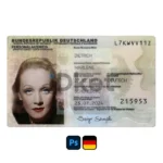 Germany ID Card PSD Template