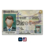 USA Rhode Island Driver License PSD Template