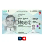 Switzerland Residence Permit PSD Template