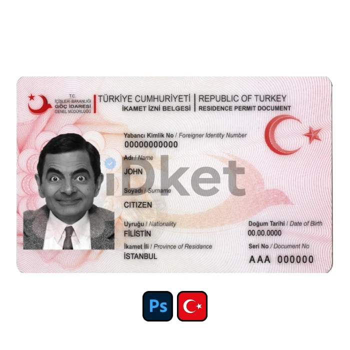 Turkey-3 Turkey Residence Permit PSD Template - Image 1