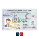 Turkey ID Card PSD Template