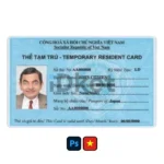 Vietnam Residence Permit PSD Template