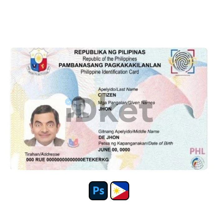 philippines-5- Philippines ID Card PSD Template - Image 1