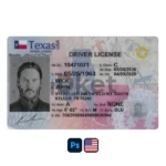 USA Texas Driver License PSD Template