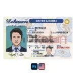 USA Delaware Driver License PSD Template