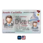 USA South Carolina Driver License PSD Template