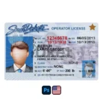 USA South Dakota Driver License PSD Template